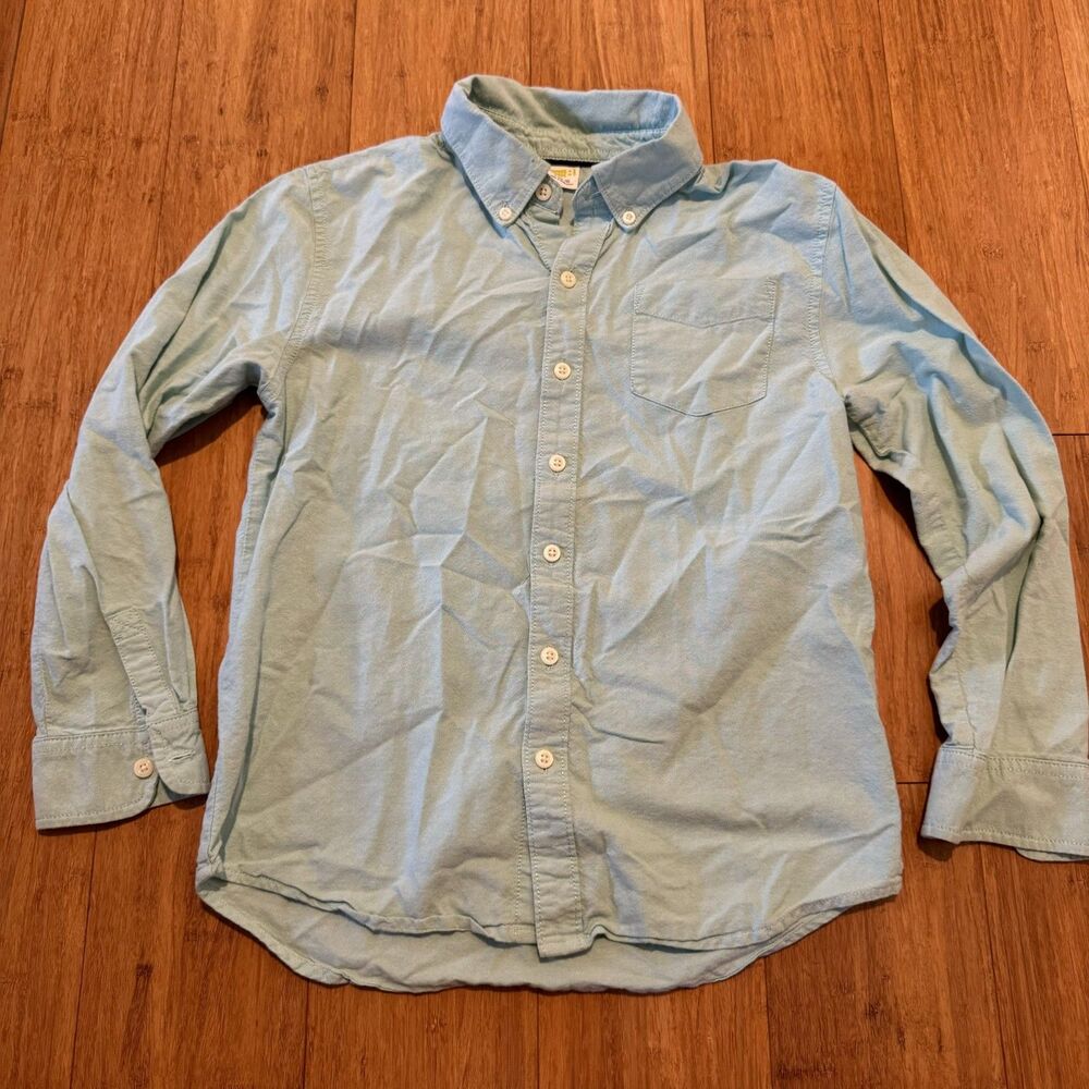 Crazy 8 Boys Blue Long Sleeve Button Up Size Large (10/12)